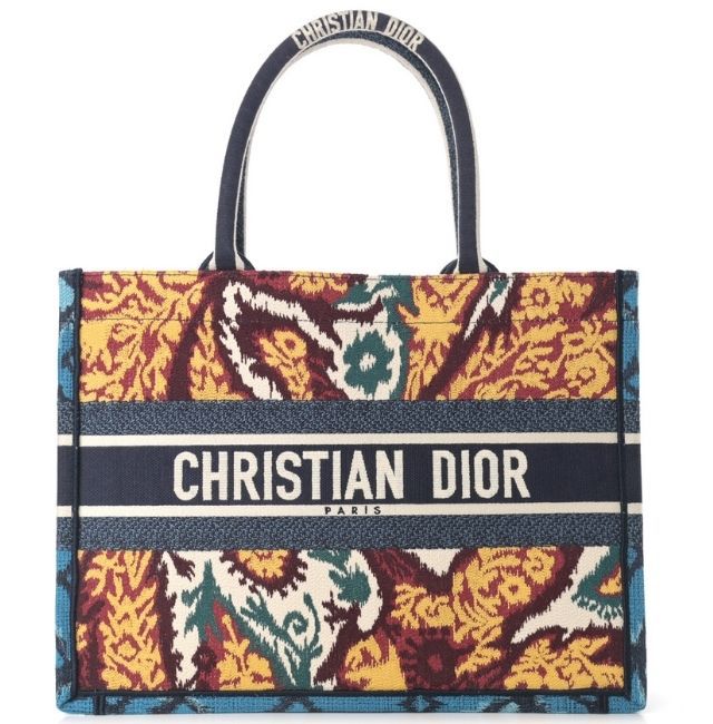 Canvas Christian Dior com bordado payshi um pequeno gancho de bolsa