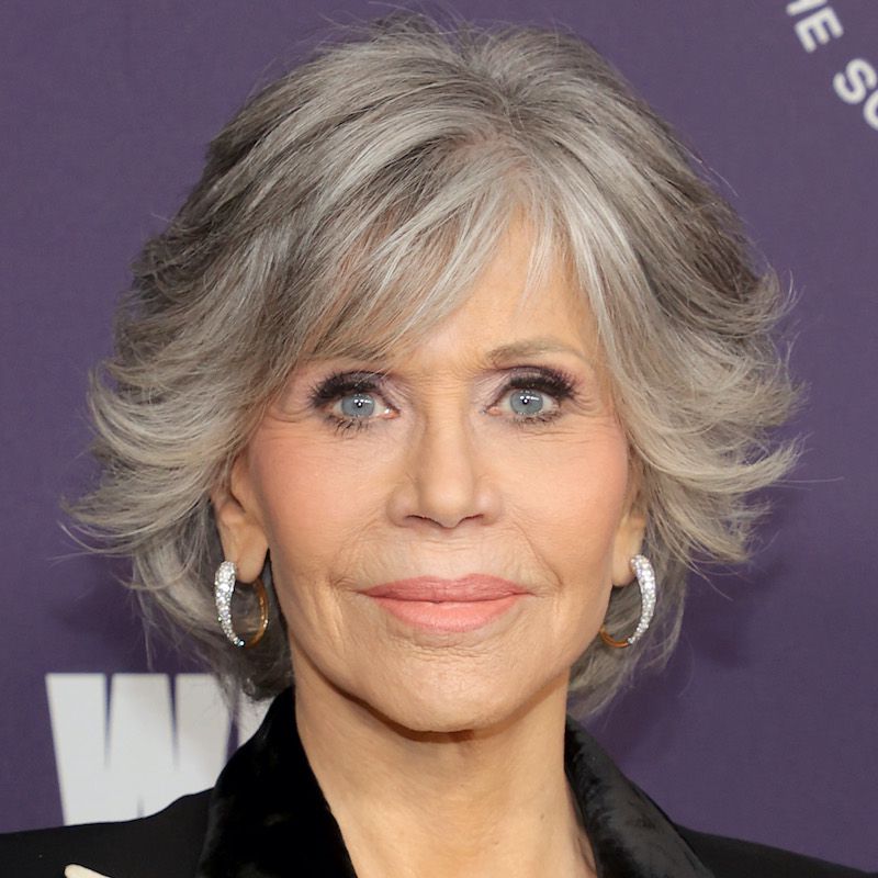 Penteados cinza Jane Fonda
