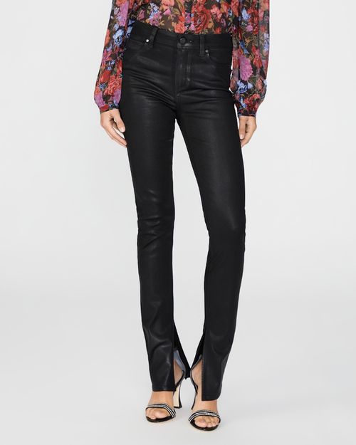 Calça jeans skinny Paige com revestimento preto