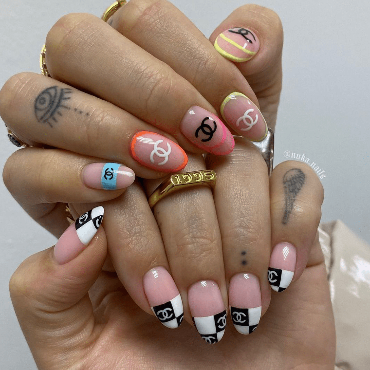 Chanel Logo Nails