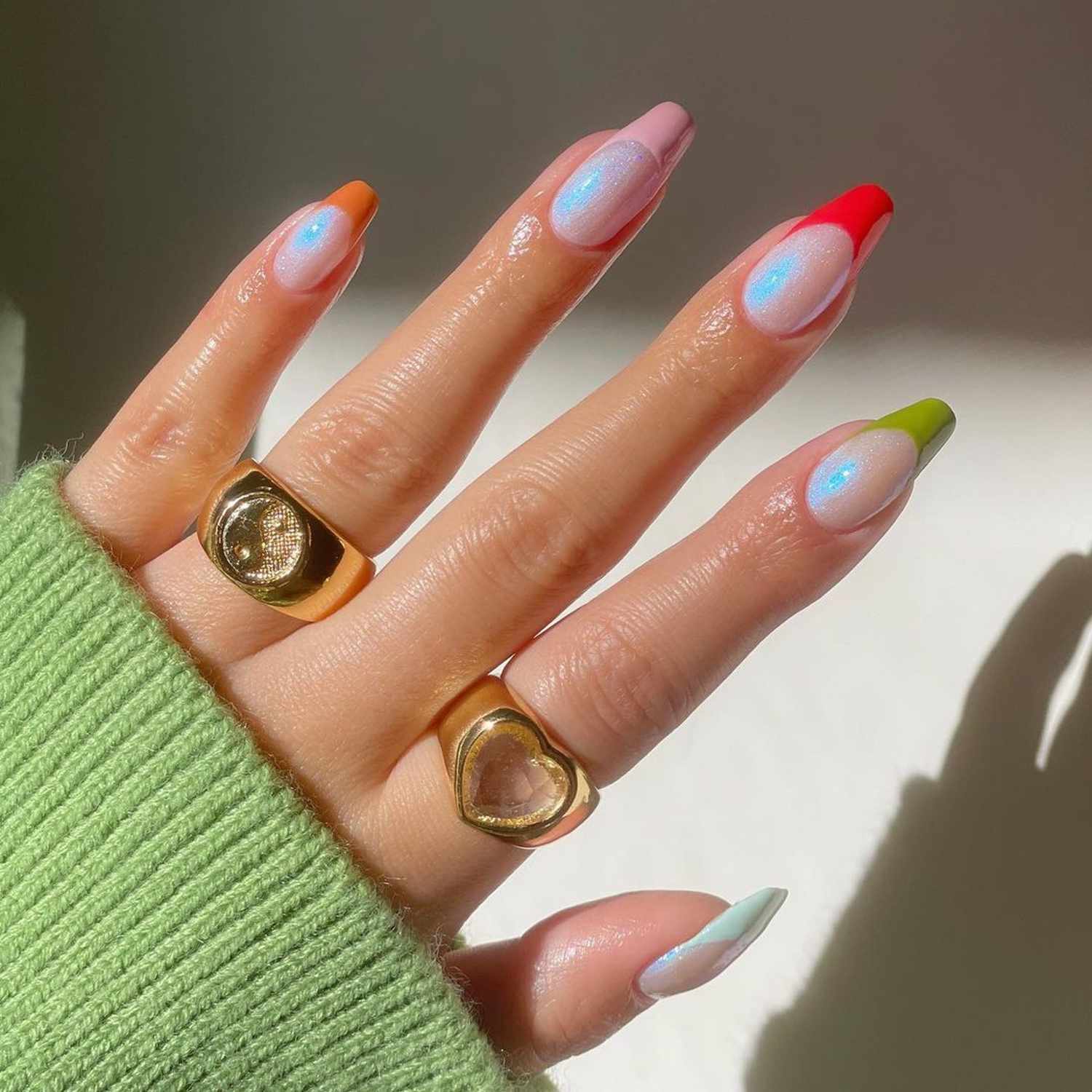 Opal Nails - Byrdie French Skittle Nails
