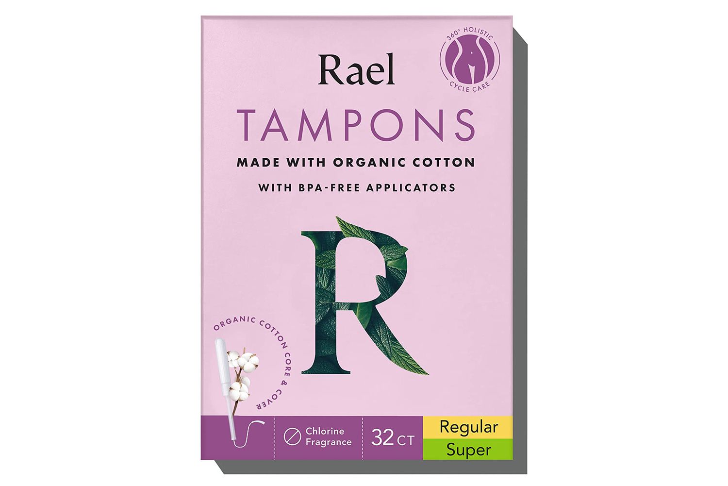 Tampões sem cheiro de algodão orgânico Amazon/Rael