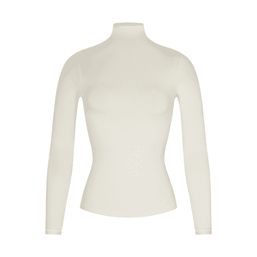 Turtleneck com mangas compridas feitas de algodão Jersey Skims Bon e-Colored